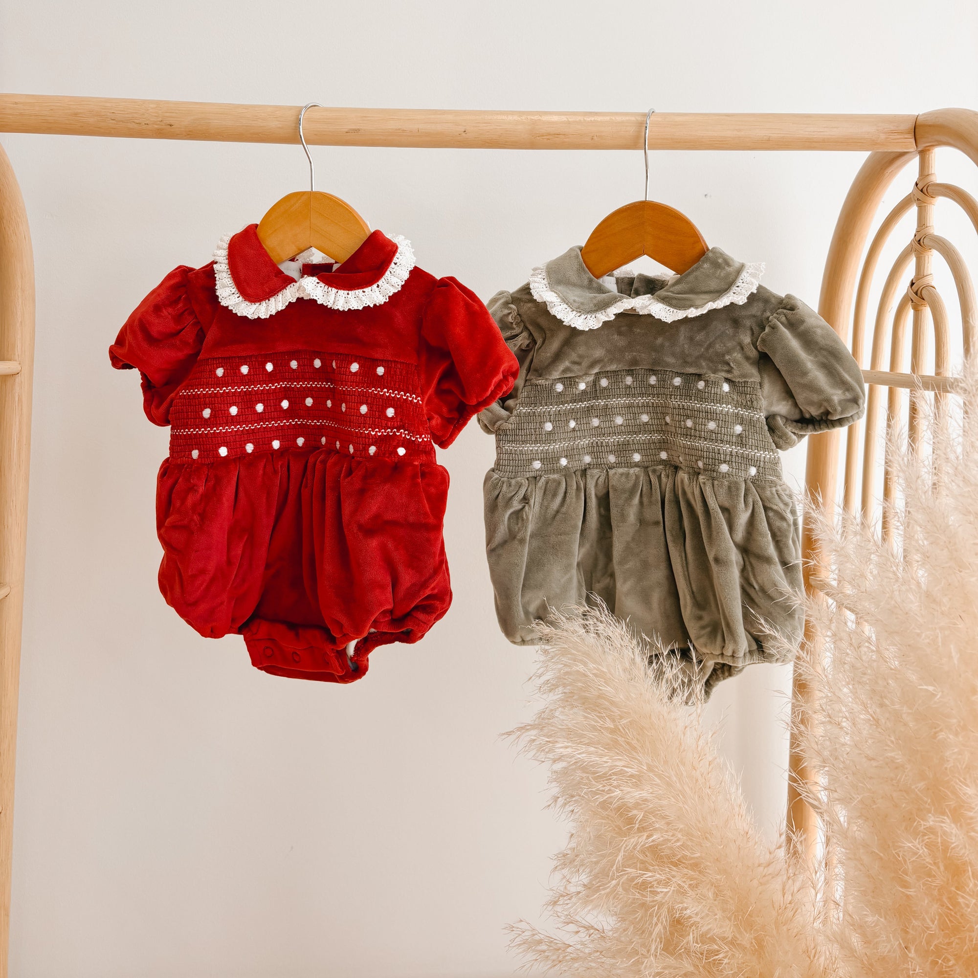 Velvet Frill Romper
