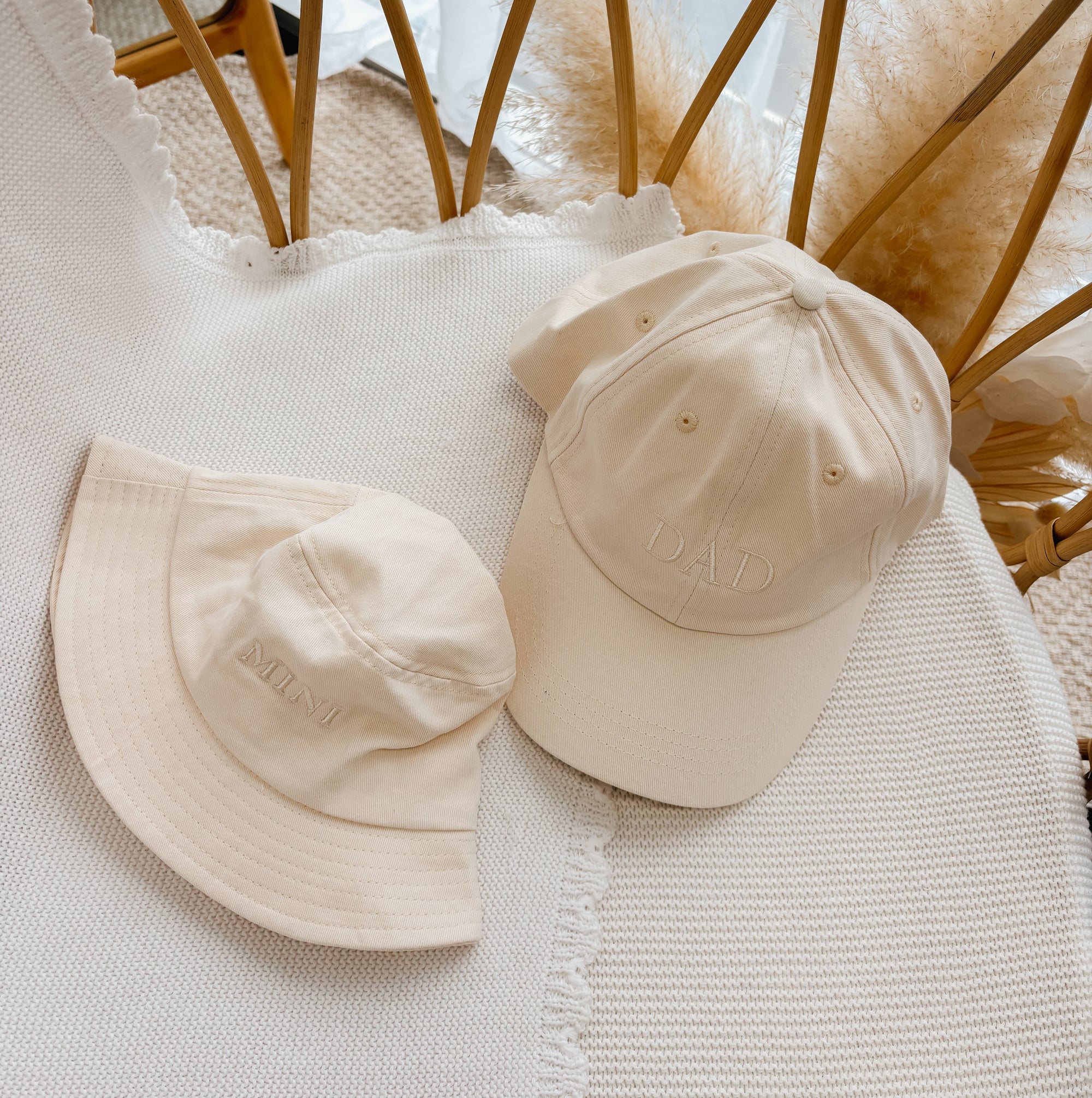 'Mini' Cotton Bucket Hat - Ivory