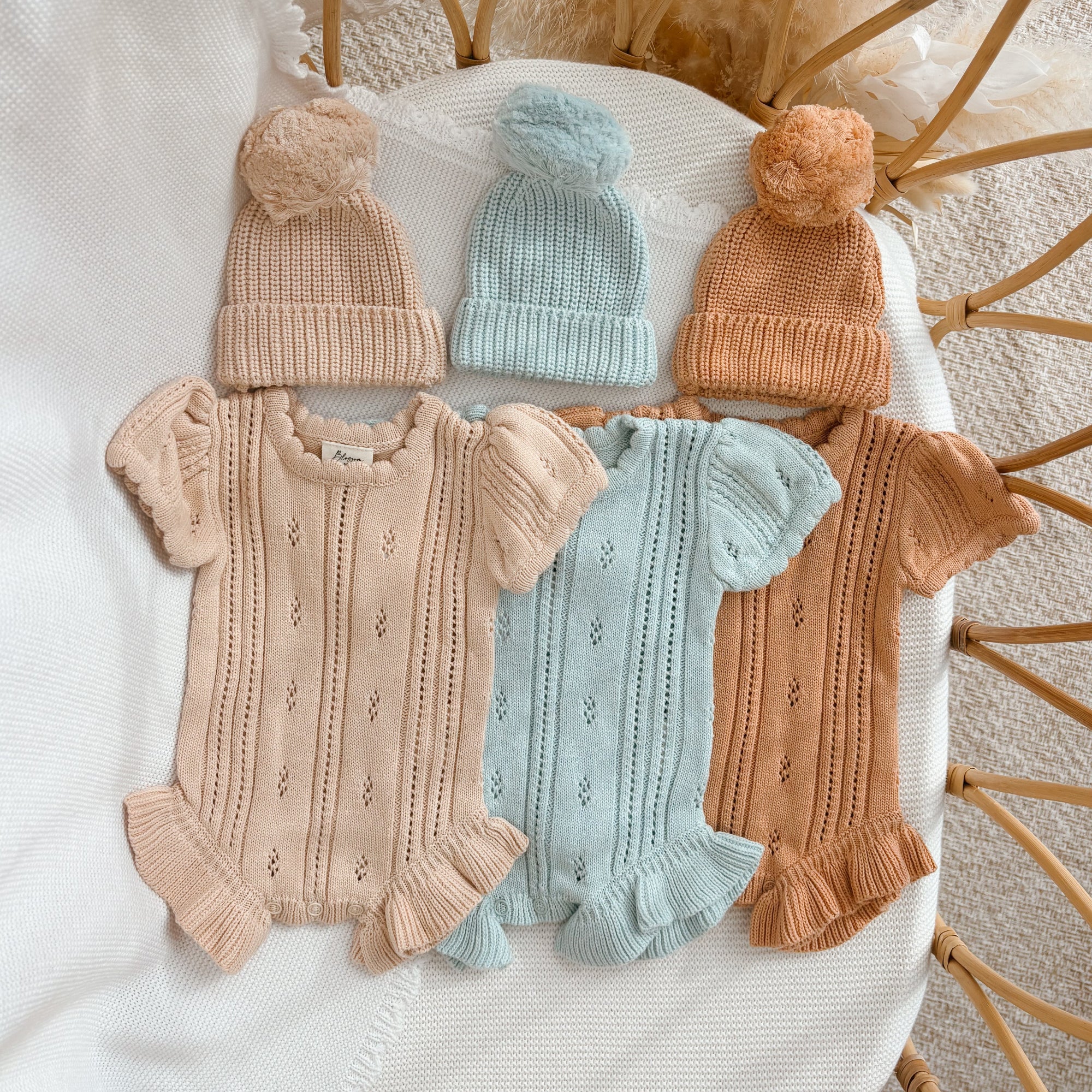 Margot Knit Romper in Periwinkle Blue
