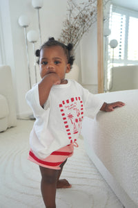 Kids 'Favourite Days' Tee - White & Red