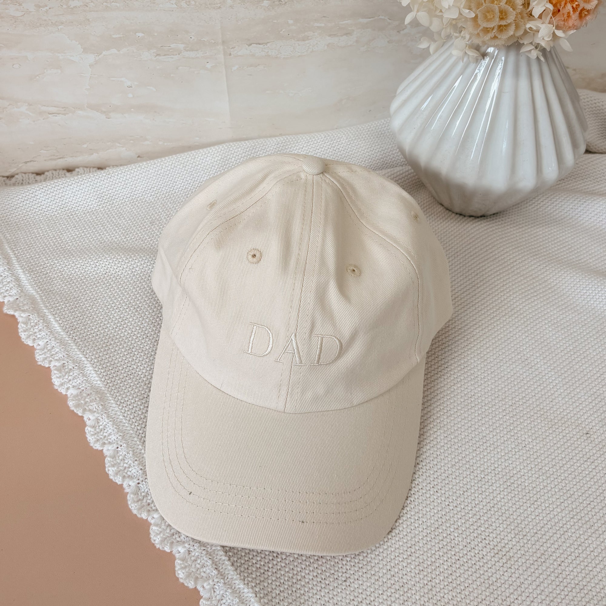 'Dad' Cotton Curve Brim Cap - Sun Glow