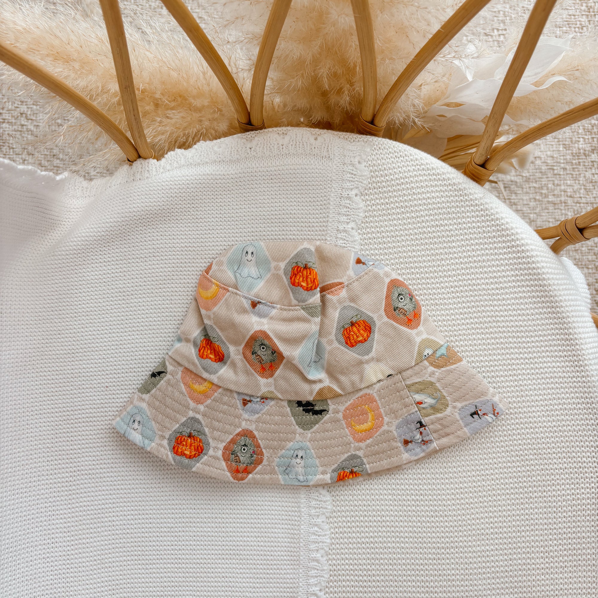 'Halloween Spookies' Denim Bucket Hat