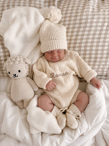 Chunky Knit Booties - Newborn-6M - Honey