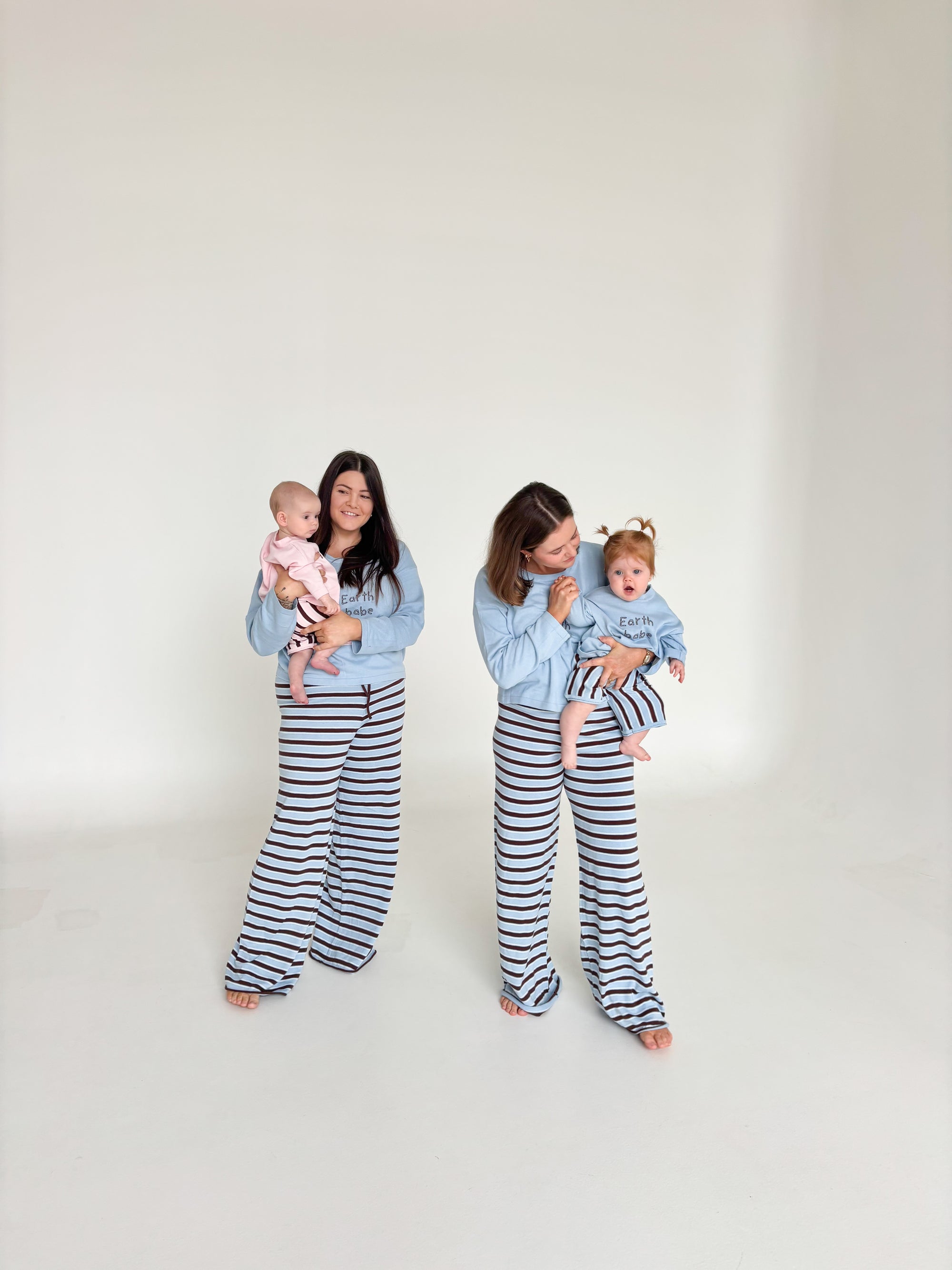 Ladies Mocha Blue Lounge Pants