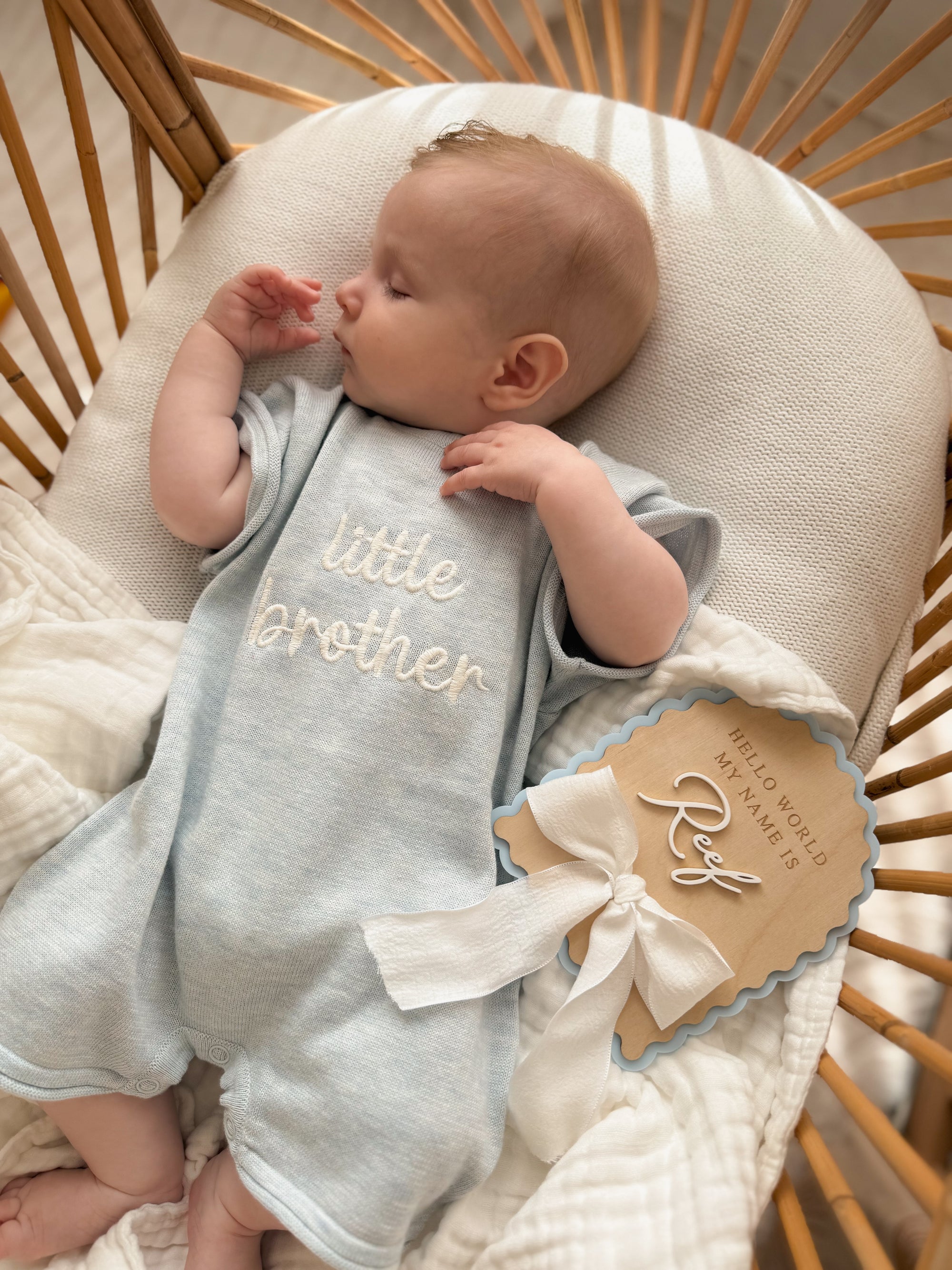'Little Brother' Playsuit - Powder Blue