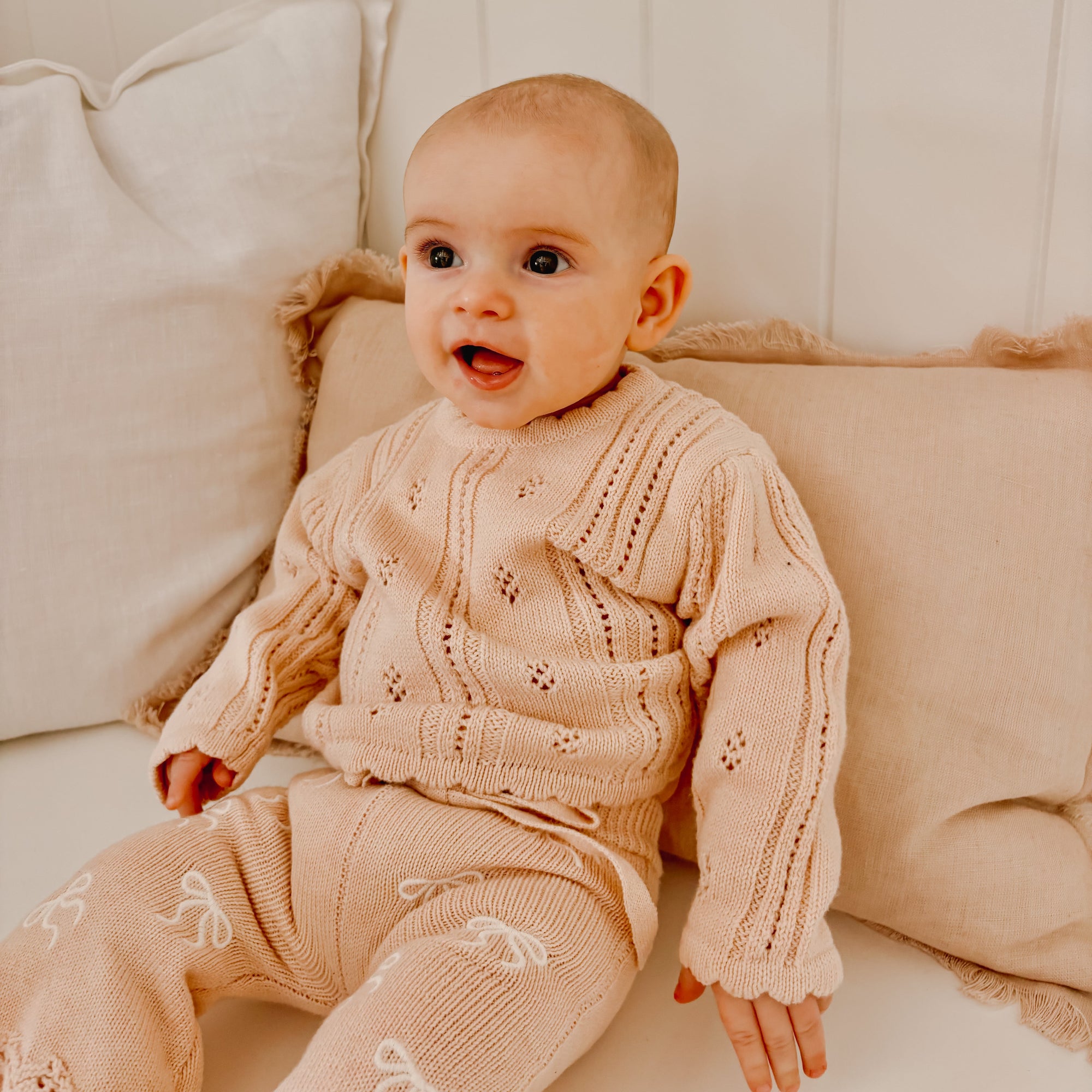 Margot Long Sleeve Sweater - Pink Lemonade