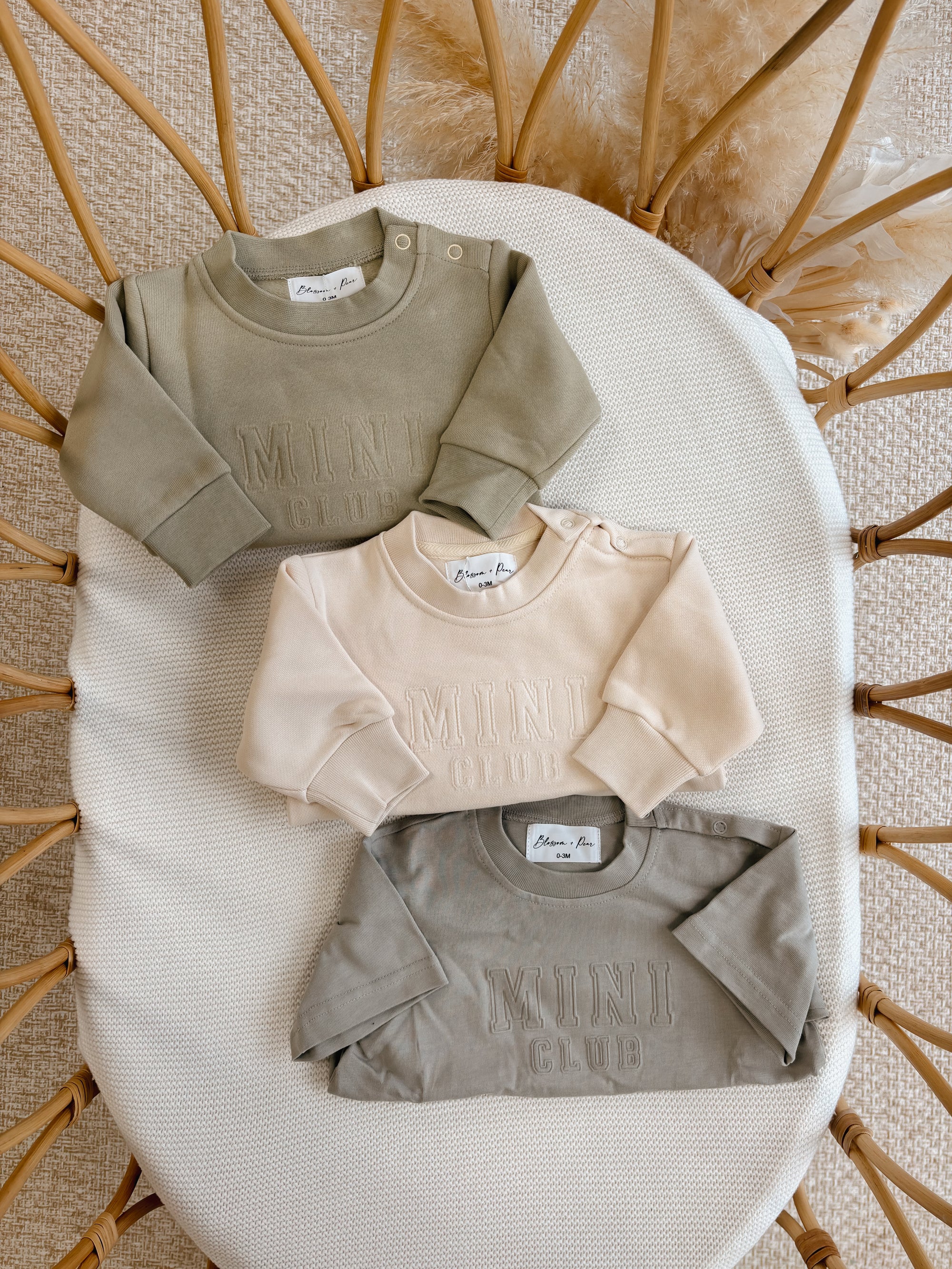 The ‘Mini Club’ Long Sleeve Romper - Sage