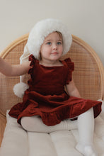 Load image into Gallery viewer, Burgundy Corduroy Christmas Dress (2024 Design)