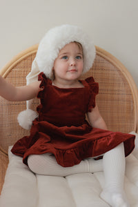 Burgundy Corduroy Christmas Dress (2024 Design)