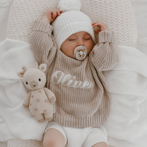 Mini Knit Sweater - Fawn