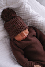 Load image into Gallery viewer, Long Sleeve Knit Romper - Espresso