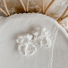 Load image into Gallery viewer, Frill Knit Booties - Milk