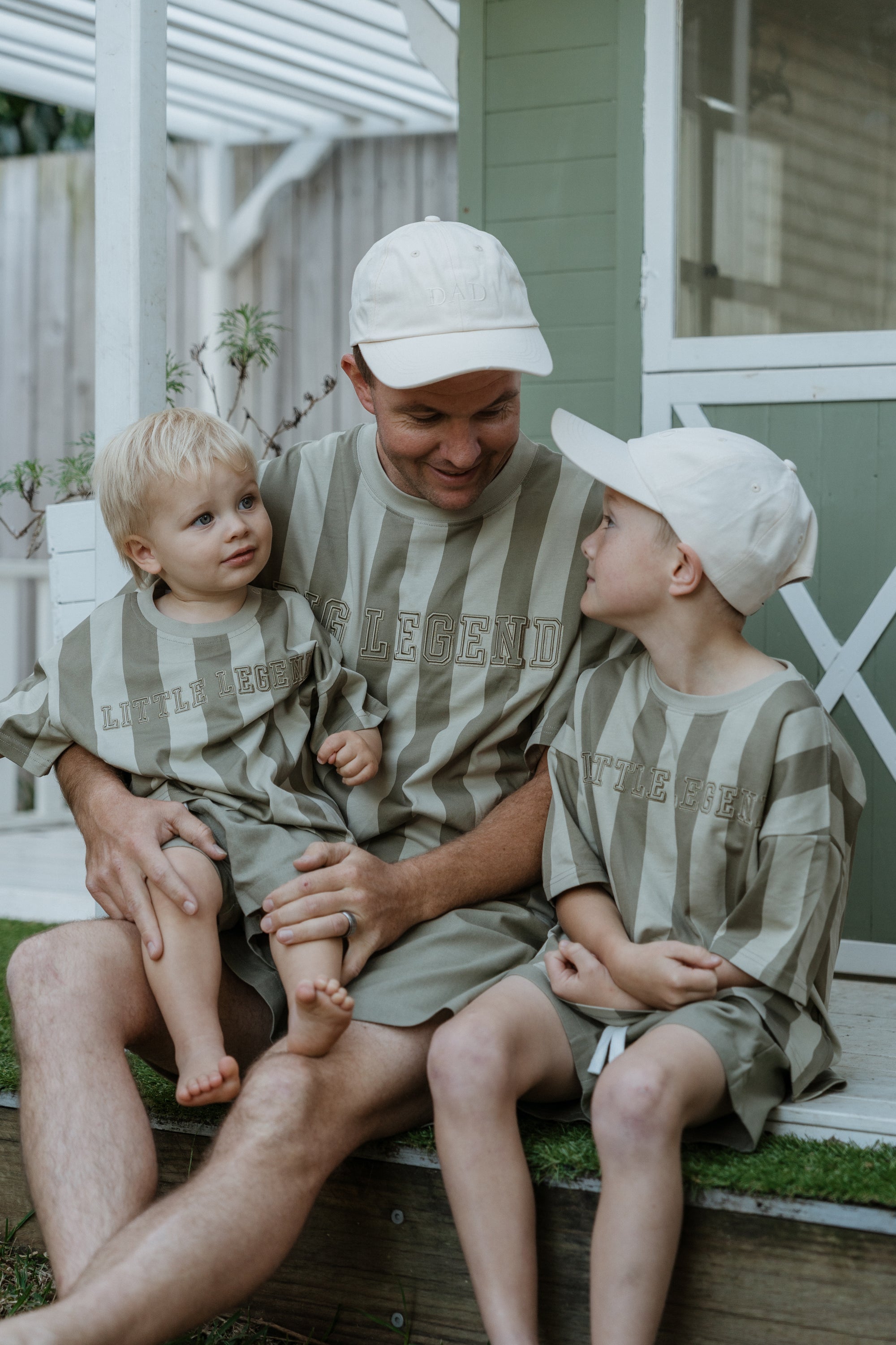 'Dad' Cotton Curve Brim Cap - Ivory