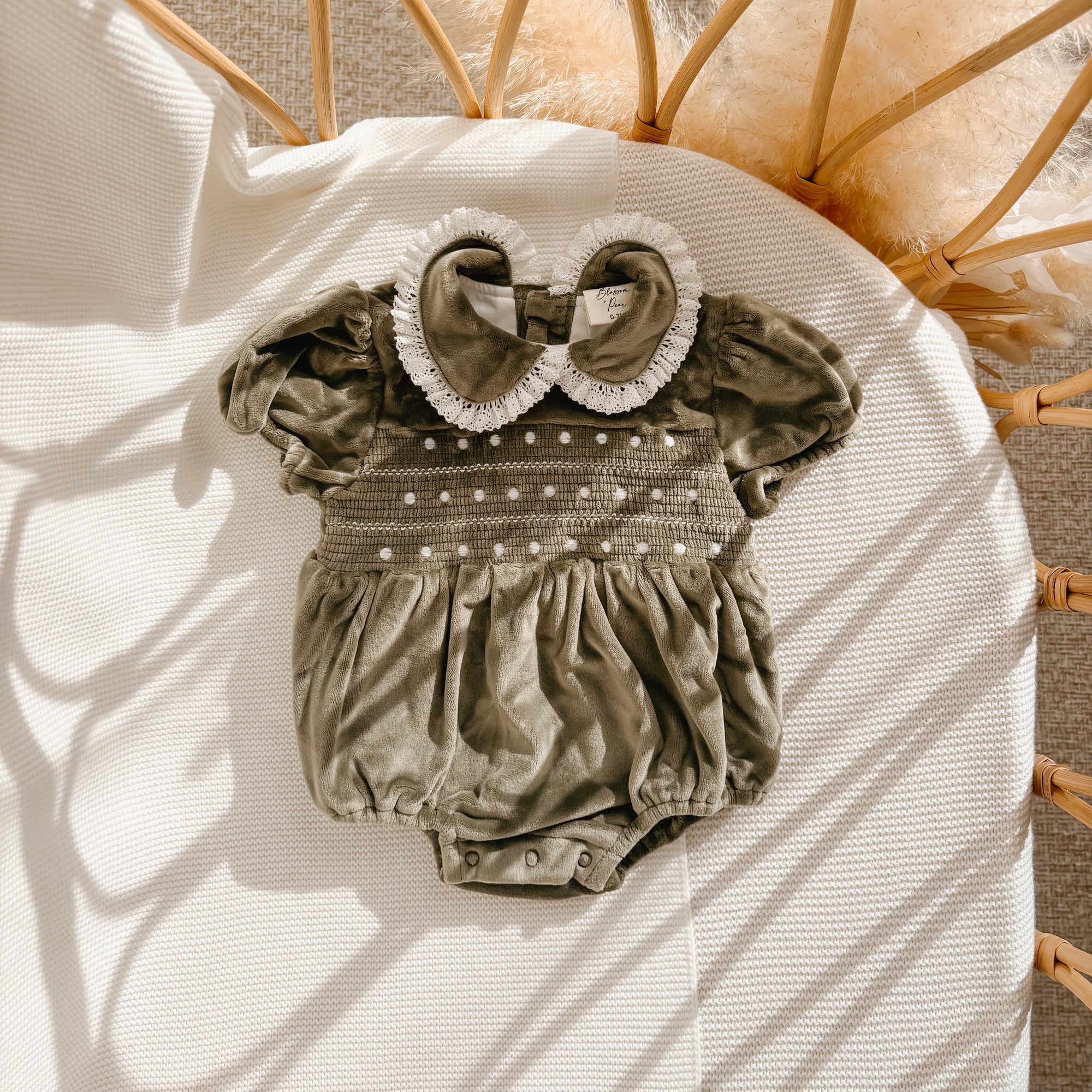 Velvet Frill Romper