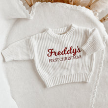 Load image into Gallery viewer, Personalised &#39;First Christmas&#39; Mini Knit Sweater