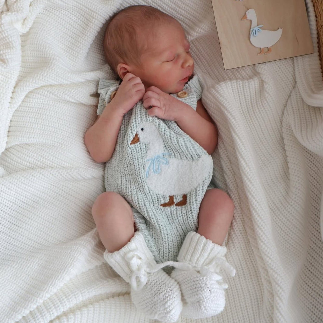 Hello World Singlet Mini Knit Romper – Blossom and Pear