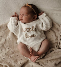 Load image into Gallery viewer, 'Little Love' Long Sleeve Knit Romper - Milk
