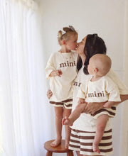Load image into Gallery viewer, &#39;Mama&#39; Tee and Shorts Bundle - Brown Stripe