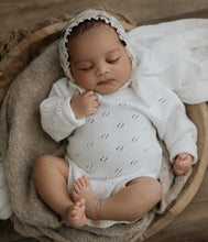 Load image into Gallery viewer, The Mabel Pointelle Knit Romper - Milk