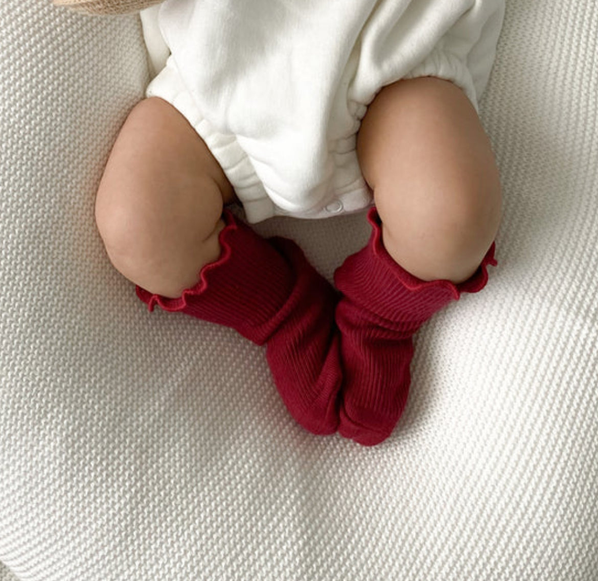 Red Frill Socks