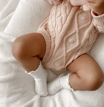 Load image into Gallery viewer, Long Sleeve Cable Knit Romper