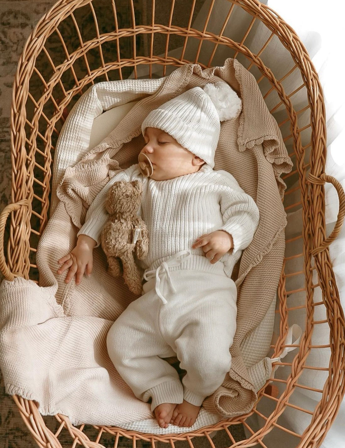 Mini Knit Pants - Milk
