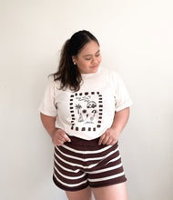 Load image into Gallery viewer, Ladies &#39;Favourite Days&#39; Tee - Cream &amp; Brown