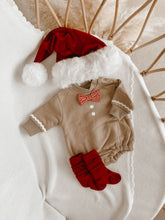 Load image into Gallery viewer, Gingerbread Long Sleeve Bubble Romper