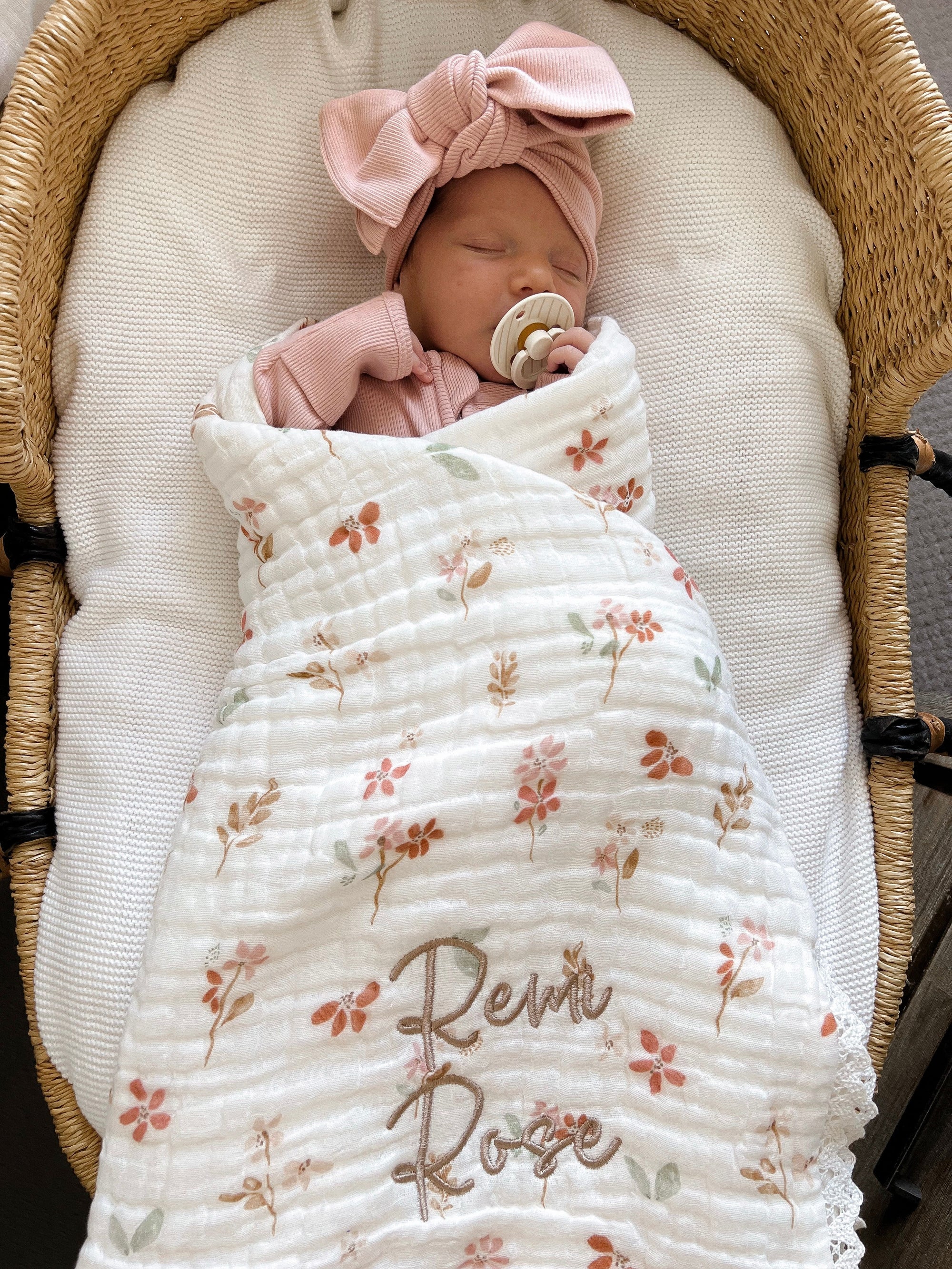 Heritage Muslin Blanket - Wild Posy