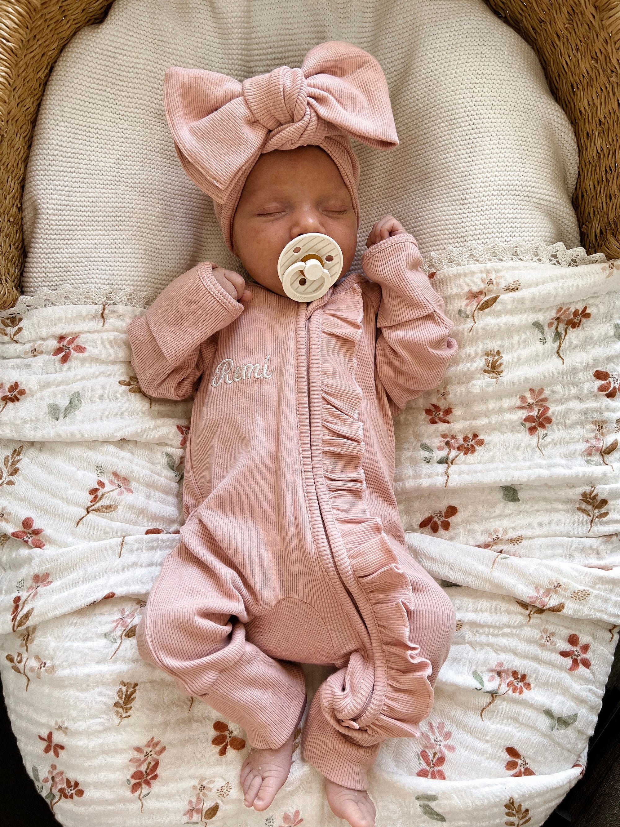 Cotton Topknot - Dusty Pink