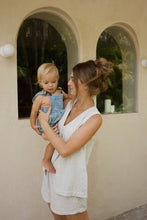 Load image into Gallery viewer, 'Little Love Club' Vintage Denim Overall Romper