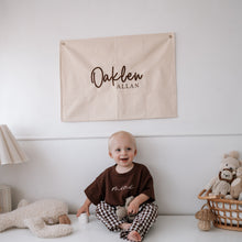 Load image into Gallery viewer, Custom Canvas Name Banner - Embroidered Text