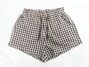 Ladies Cocoa Gingham Shorts