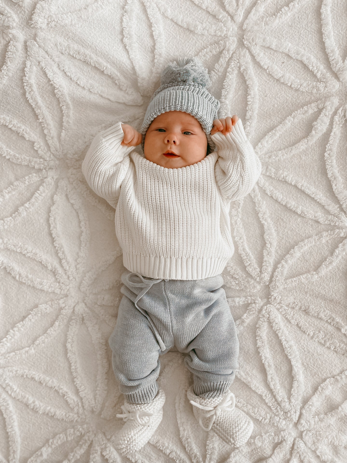 Mini Knit Beanie - Powder Blue
