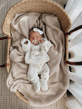 Load image into Gallery viewer, &#39;Little Love&#39; Sweater/Pants/Topknot Bundle - Milk