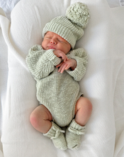 Load image into Gallery viewer, Pear Chunky Knit Romper &amp; Beanie Bundle