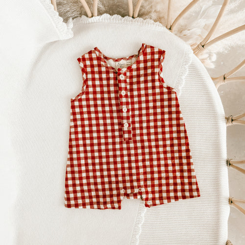 Red Gingham Playsuit