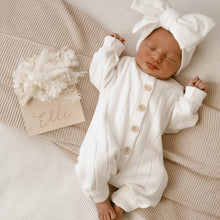 Load image into Gallery viewer, Ribbed Knit Romper - Milk