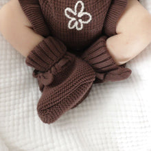 Load image into Gallery viewer, Mini Knit Booties - Espresso