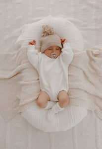 Long Sleeve Bubble Romper - Milk (Size 1Y & 2Y)