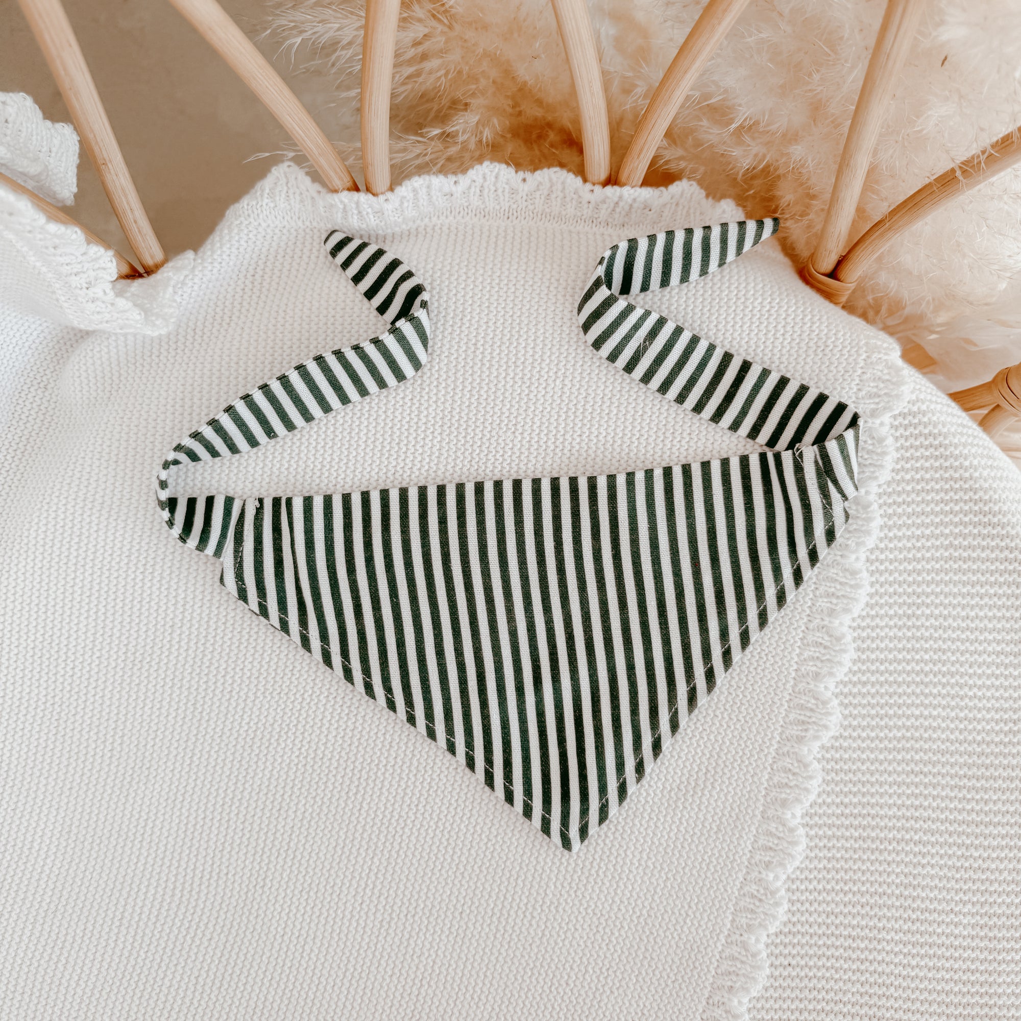 Candy Stripe Dog Bandana - Red or Green