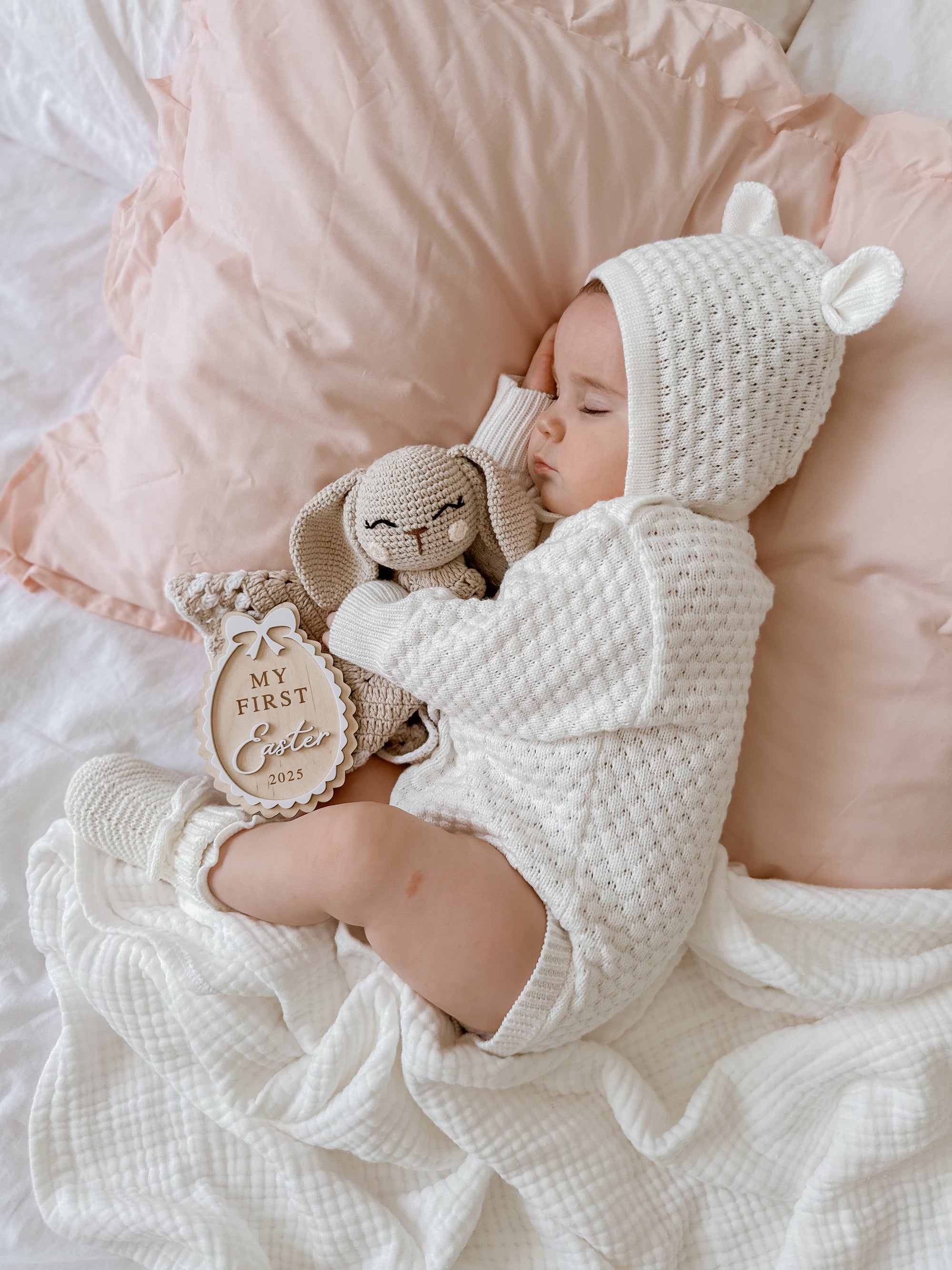 Honey Bunny - Heirloom Crochet Lovey Comforter - PRE ORDER - Est. Dispatch Late July