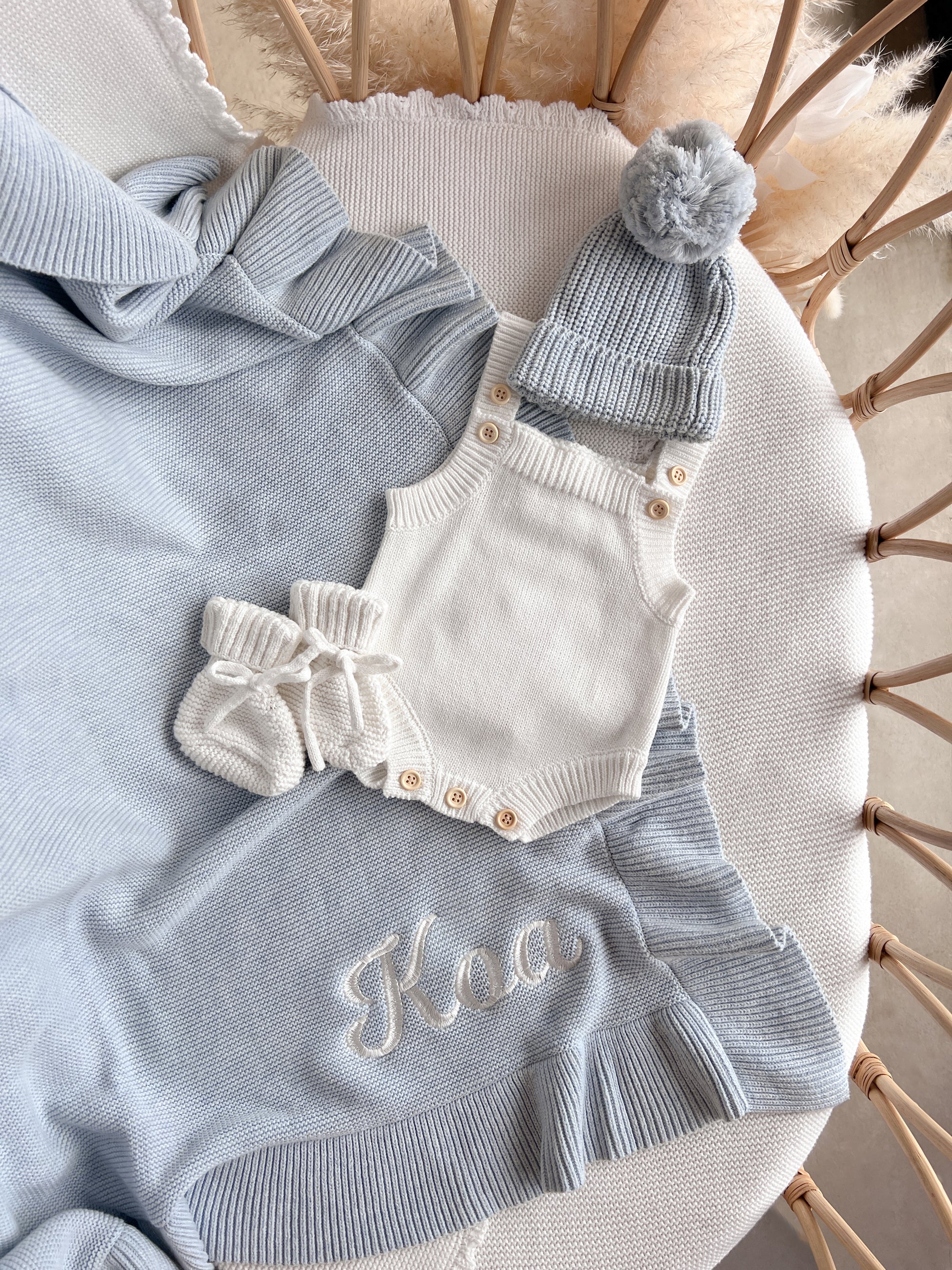 Mini Knit Beanie - Powder Blue