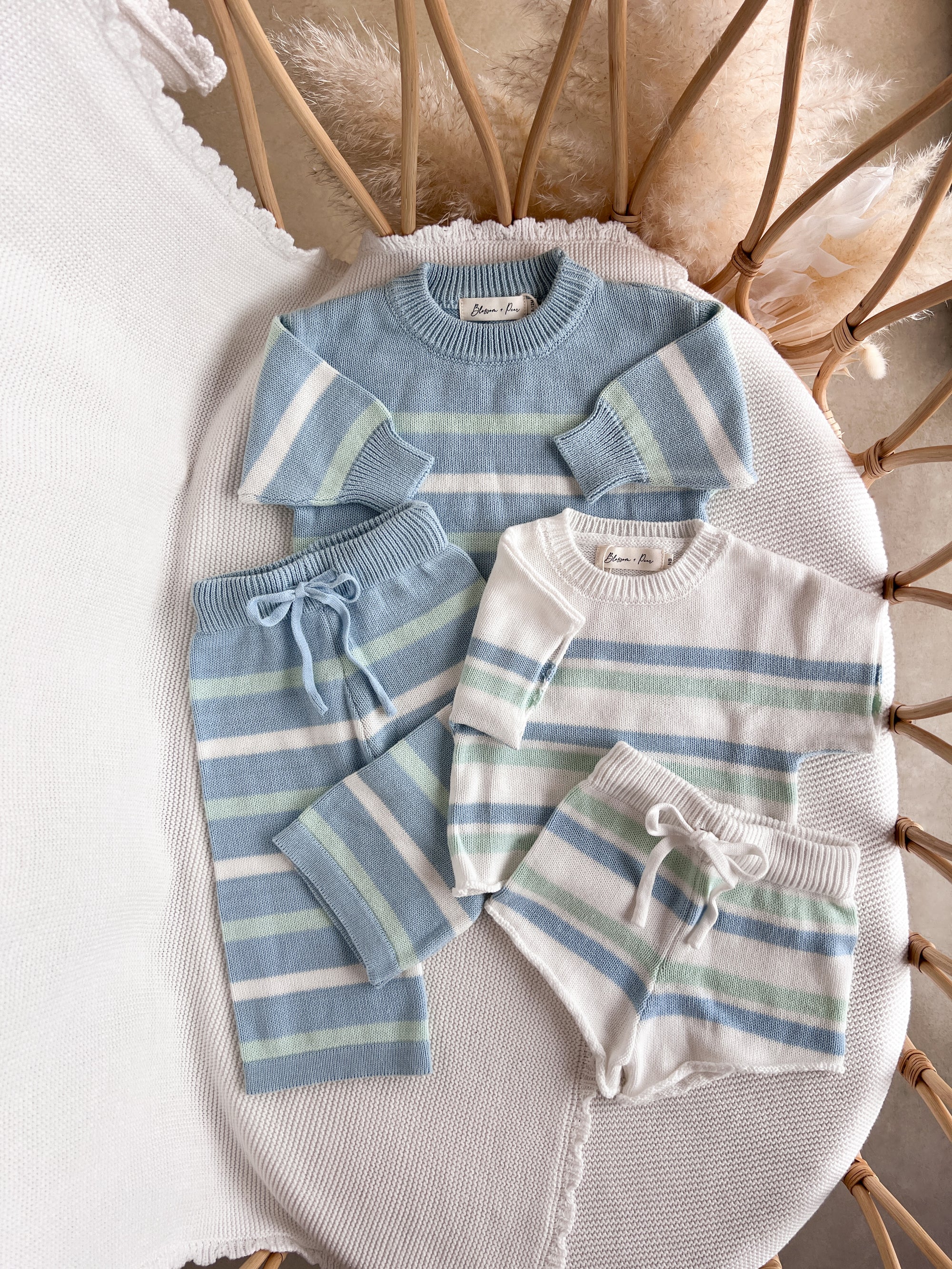 Mint Sherbet Knit Set - Long Sleeve