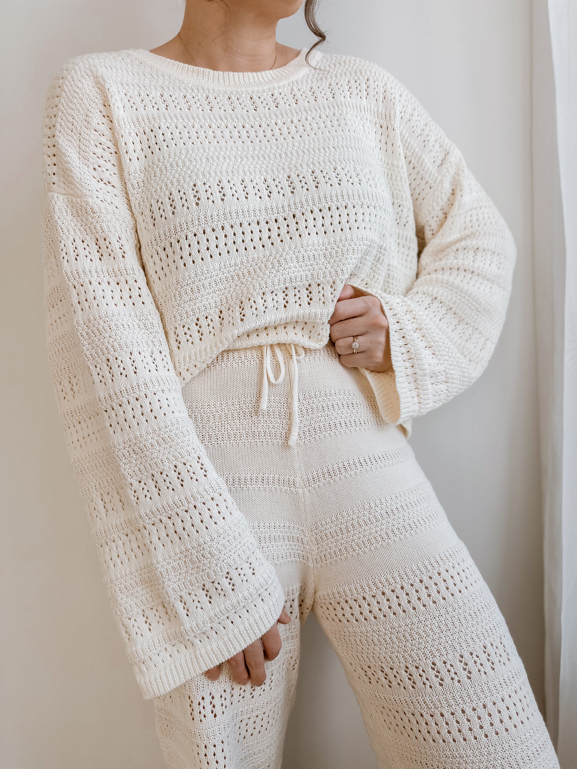 Ladies Knit Top - Vanilla Latte