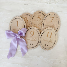 Load image into Gallery viewer, Vintage Bow Baby Milestone Collection - Wooden