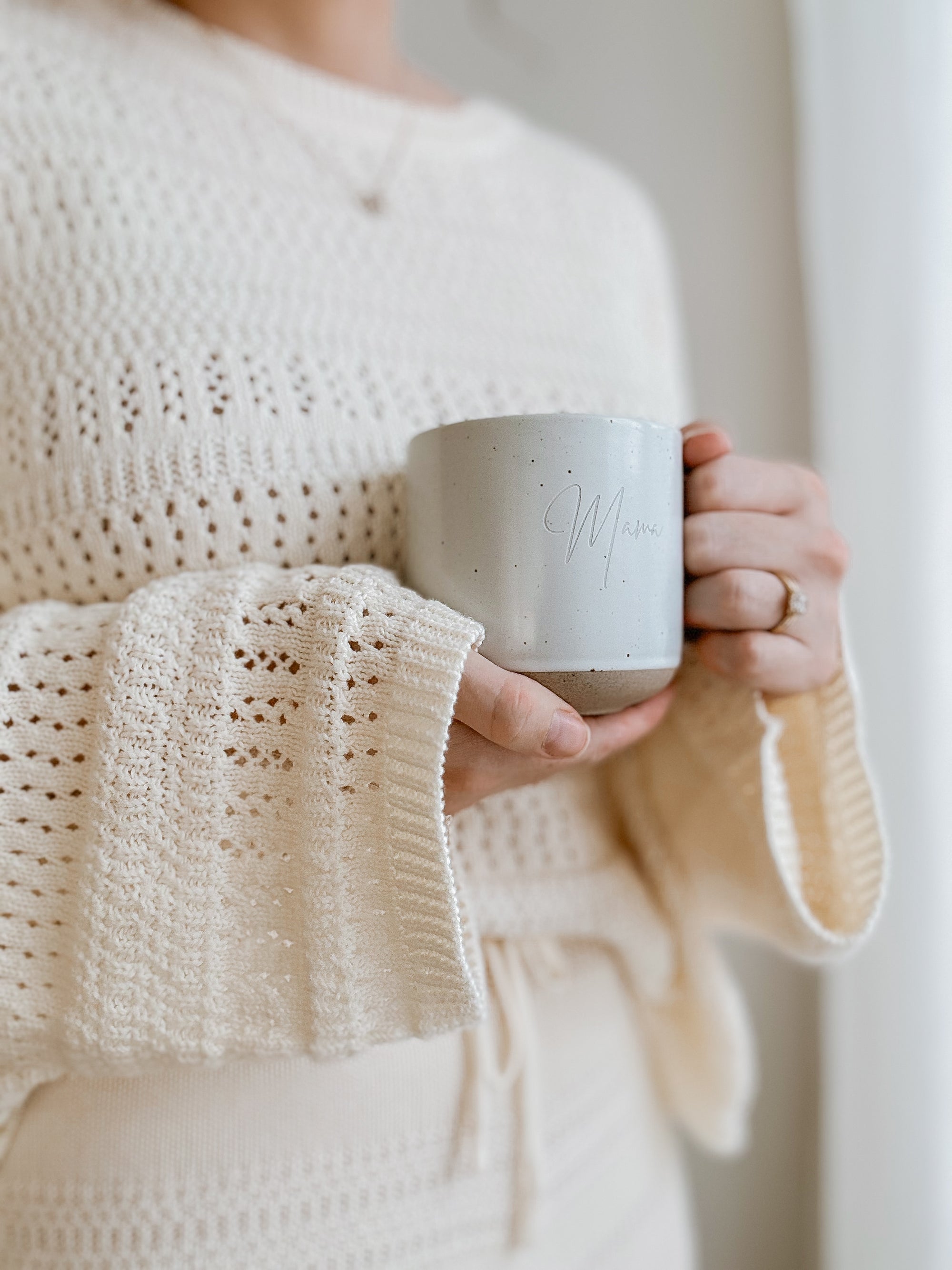 Ladies Knit Top - Vanilla Latte