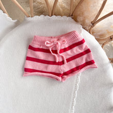 Load image into Gallery viewer, Kids Knit Shorts - Pink &amp; Red