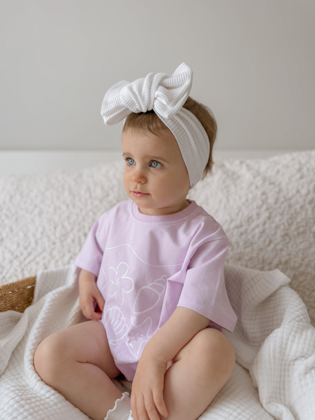 Lavender 'Mermaid Vibes' Oversized Slouch Romper