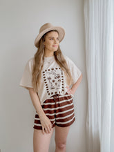 Load image into Gallery viewer, Ladies &#39;Favourite Days&#39; Tee - Cream &amp; Brown